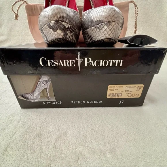 Stunning Cesare Paciotti Python Platform Heels - Picture 2 of 12